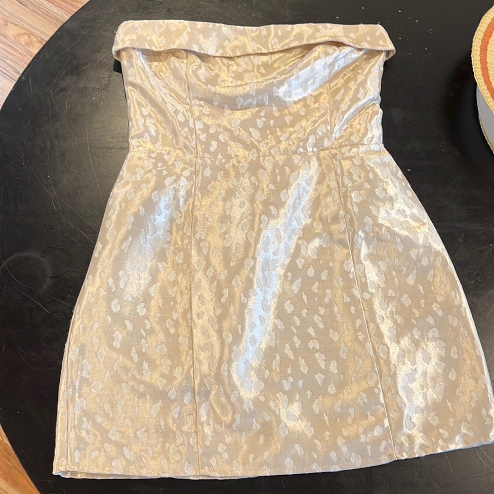 Reformation gold dress size 8